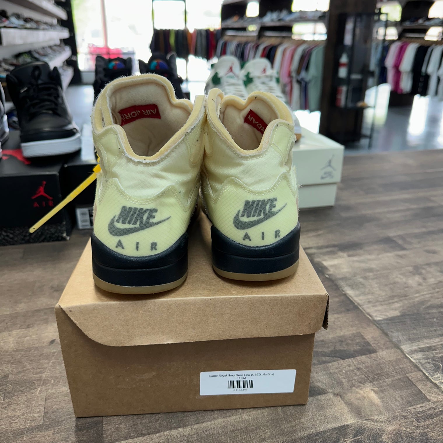 Off-White Sail Jordan 5 Retro (USED,No Box)