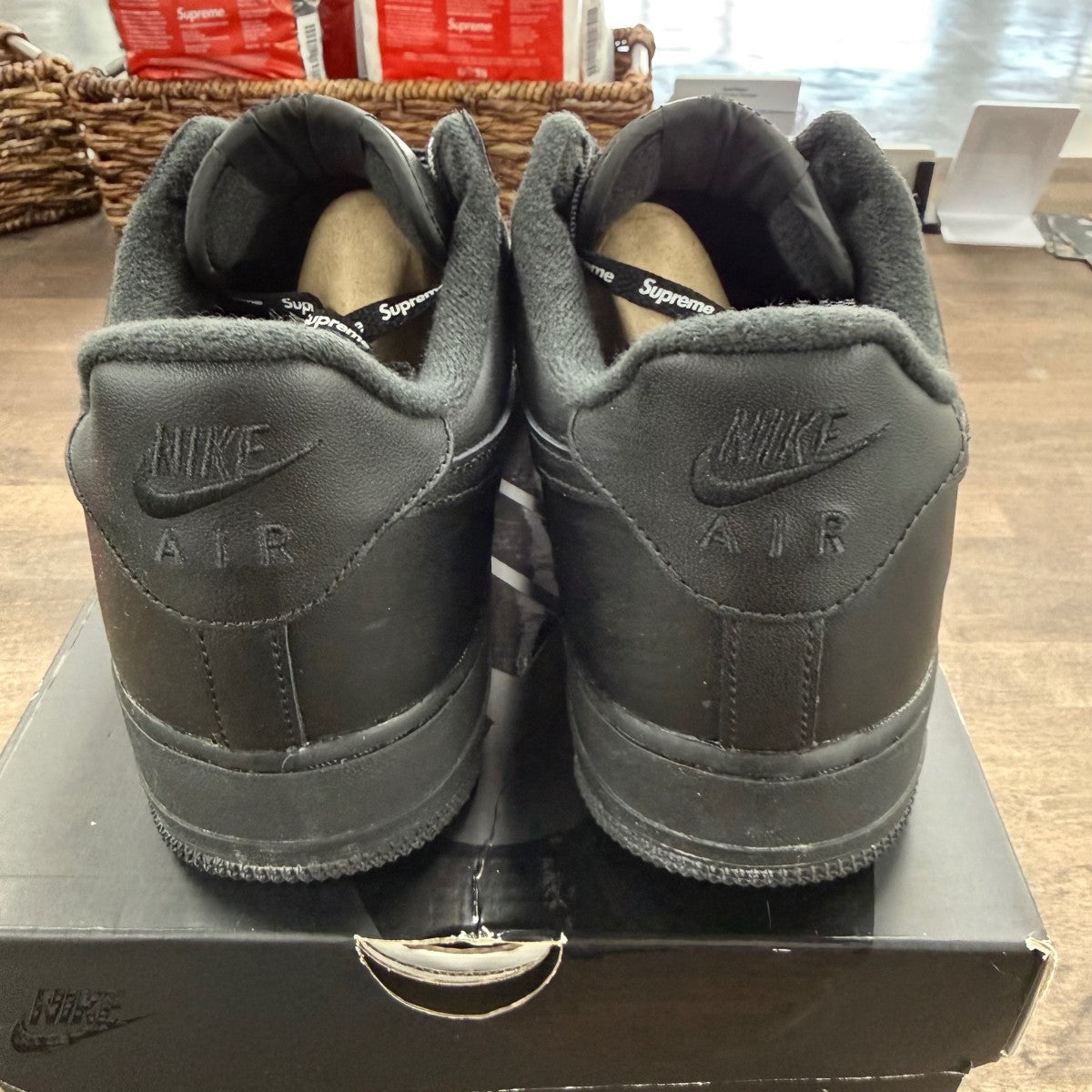 Nike Air Force 1 Low Supreme Black - Image 4