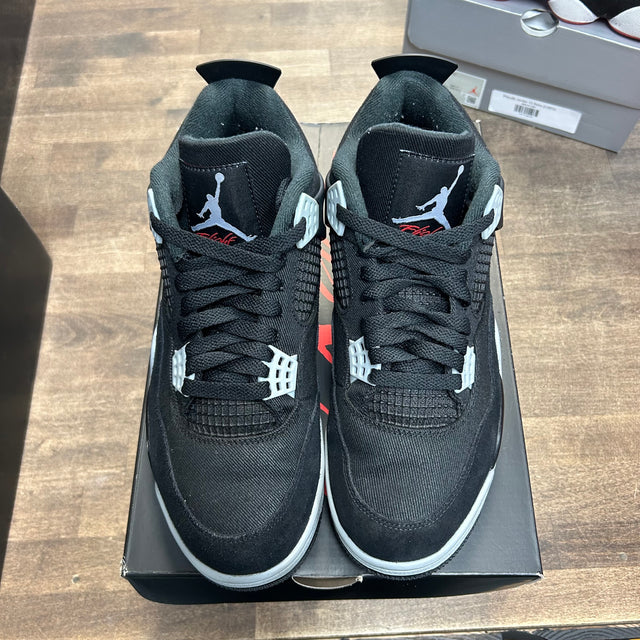 Black Canvas Jordan 4 Retro (USED)