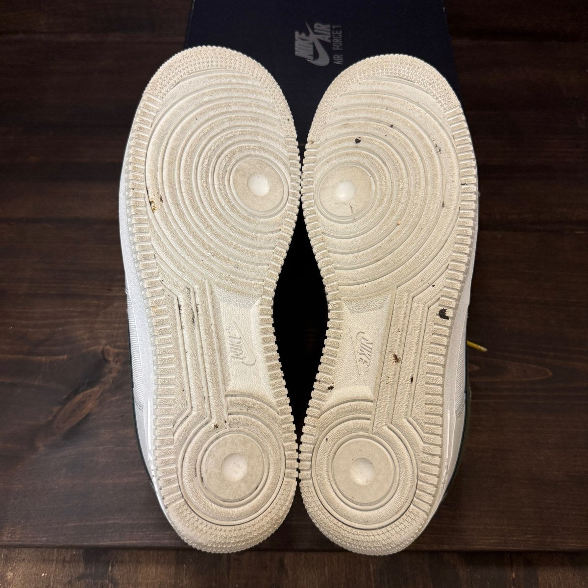 Nike Air Force 1 Low '07 PRM Light Bone Cargo Khaki Vivid Sulfur Size 11 (Pre-Owned) - Image 4