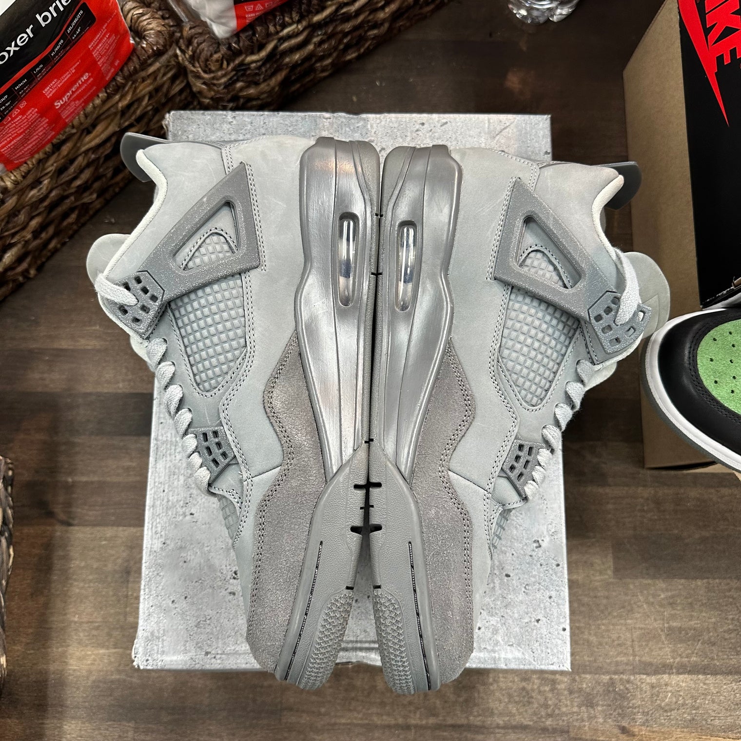 Paris Olympics Wet Cement Jordan 4 Retro (Lightly Worn)