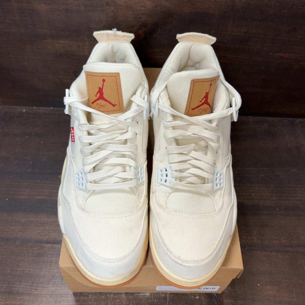 Jordan 4 Retro Levi's Denim (Tag with Levi's Logo) Size 12 (Pre-Owned) - tag