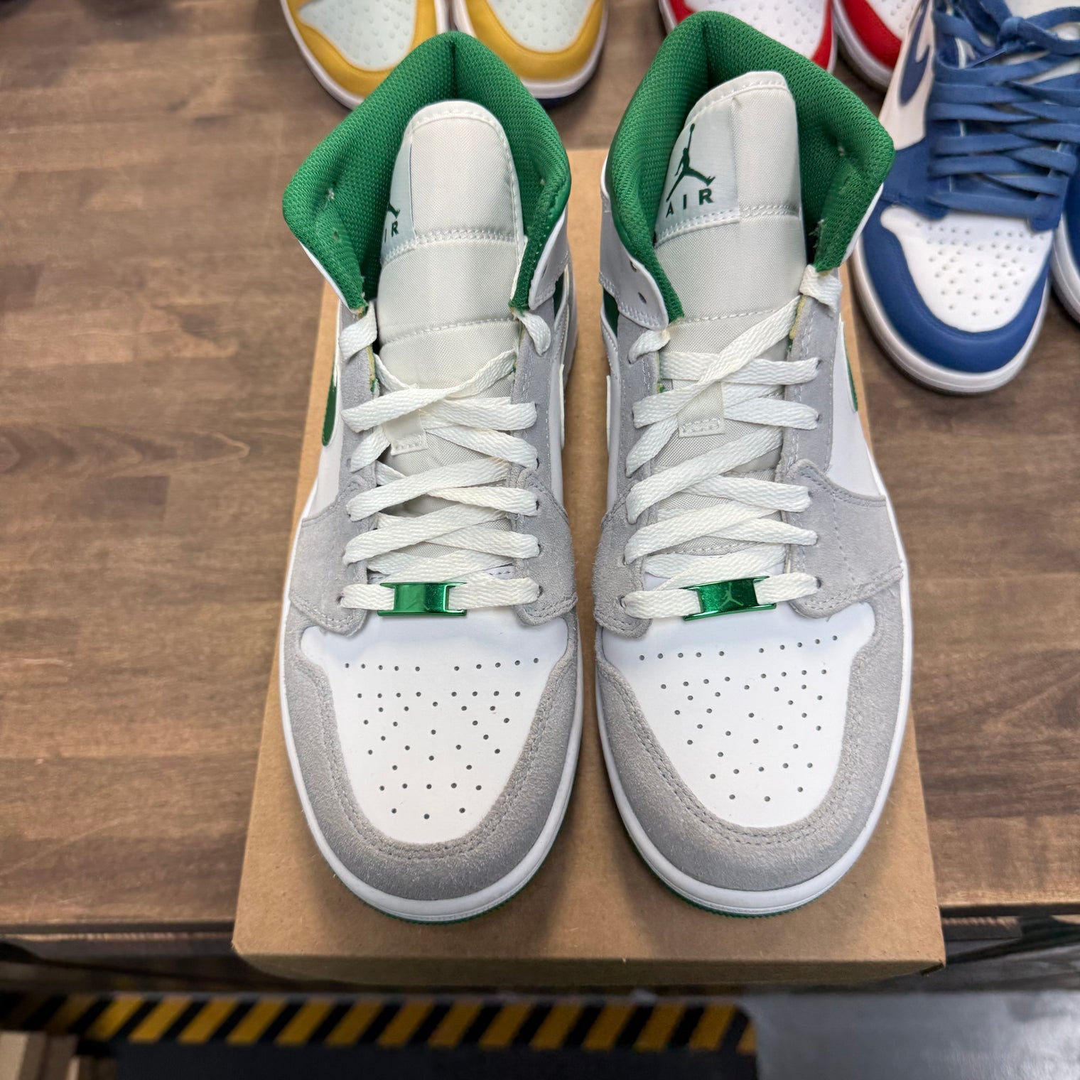 Grey Green Jordan 1 Mid (USED, No Box)