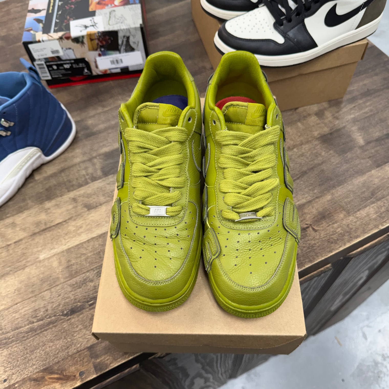 Nike Air Force 1 Low Cactus Plant Flea Market Moss (US 10.5) (USED, No Box)