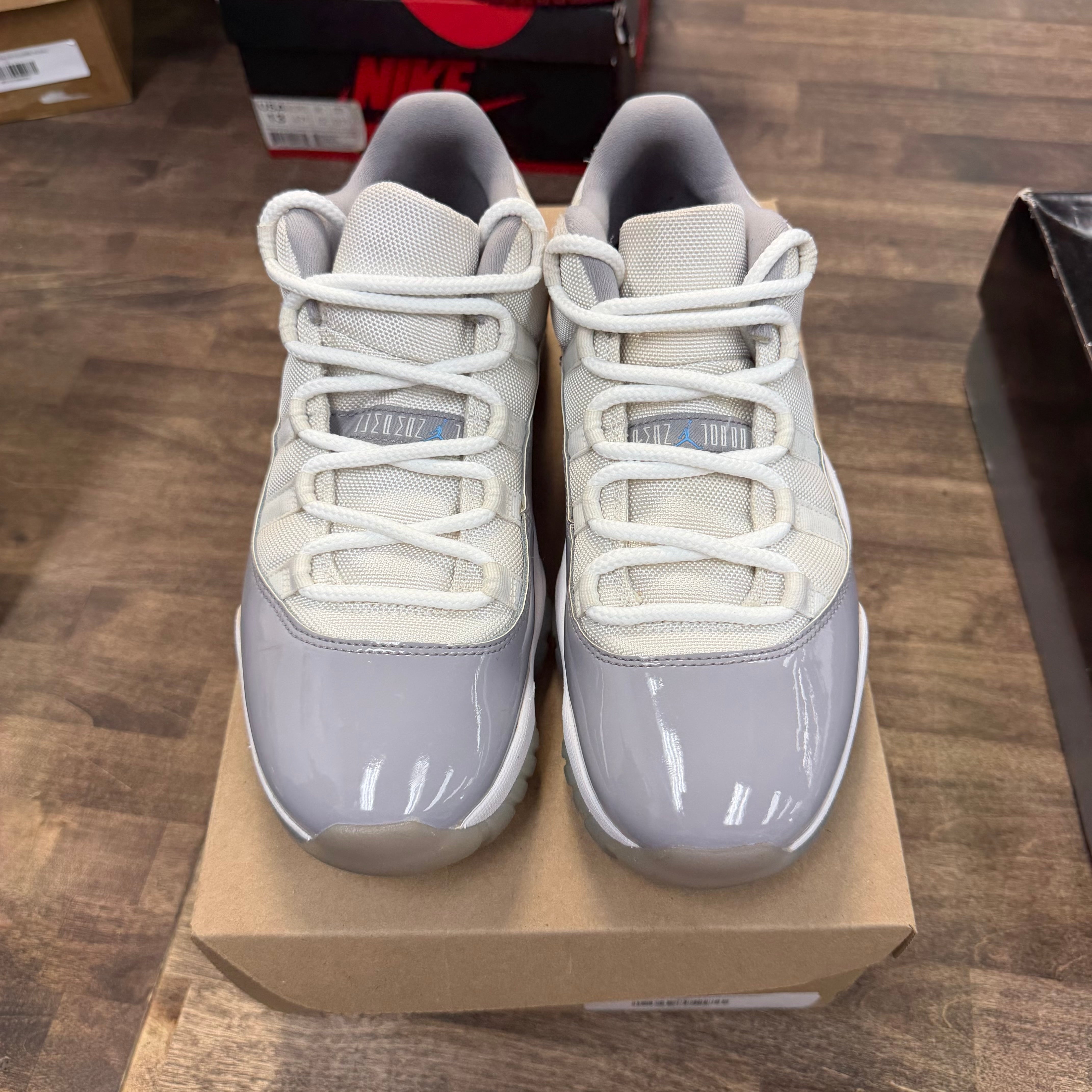 Jordan 11 Retro Low Cement Grey (US 9) (USED, No Box) Size 9 (Pre-Owned) - Image 2