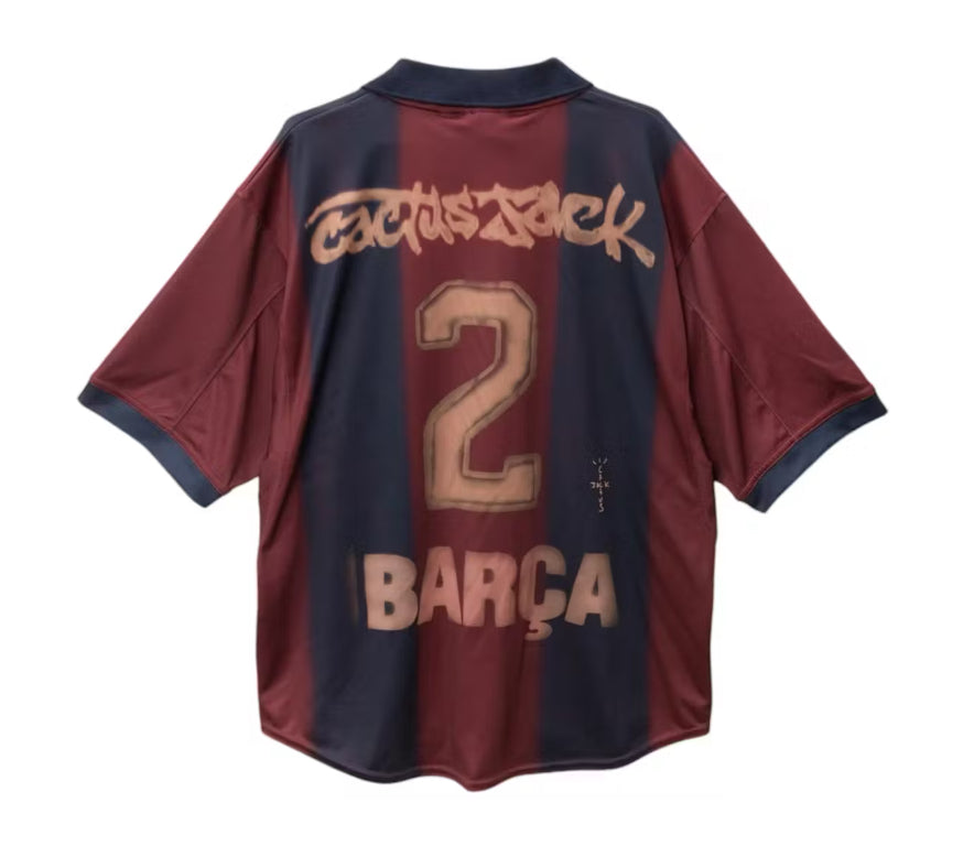 Travis Scott Nike FC Barcelona Retro Jersey Home Skeleton Jersey