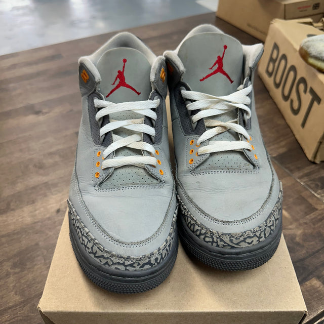 Cool Grey Jordan 3 (USED, No Insoles, No Box)