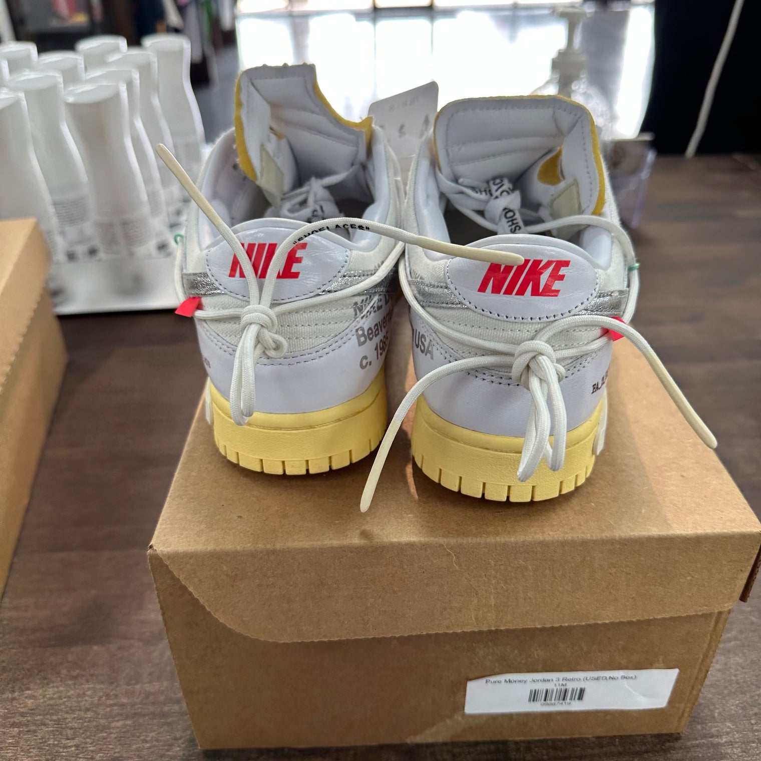 Nike Dunk Low Off-White Lot 1 of 50 (Used, No Box)