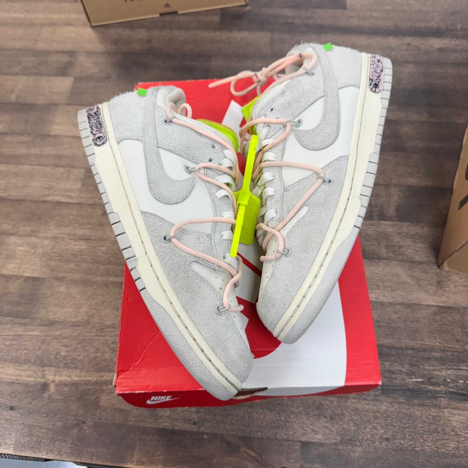 Lot 12 of 50 Off-White Dunk Low (USED, Replacement Box)