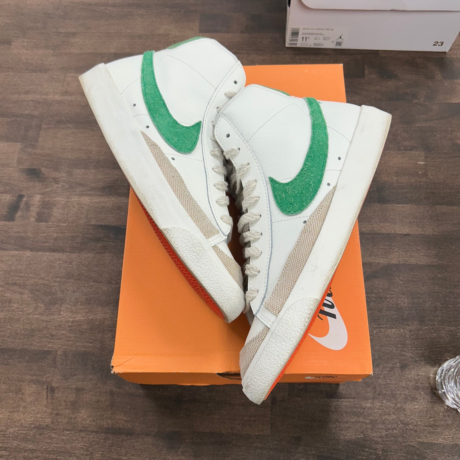 Sail Stadium Green Nike Blazer Mid 77 Vintage (USED)