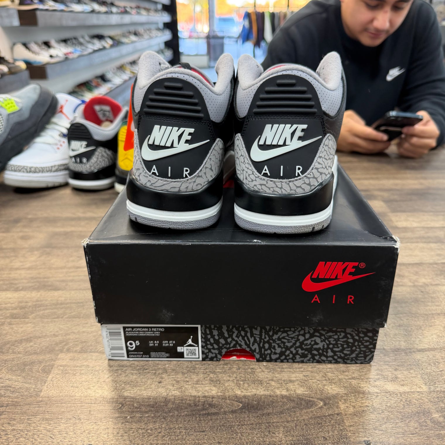 Black Cement Jordan 3 (2024) (USED)