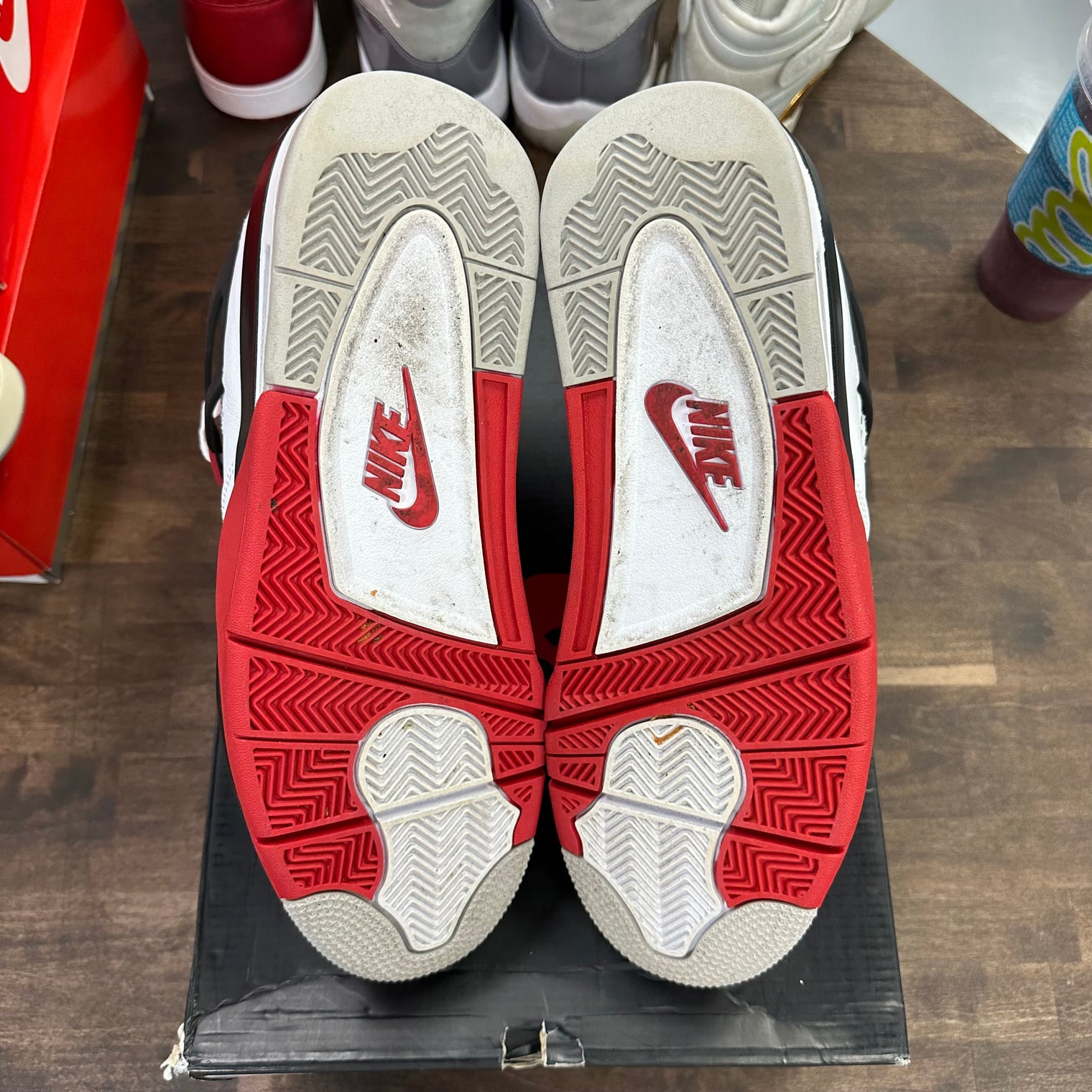 Fire Red Jordan 4 2020 (USED, Replacement Box)