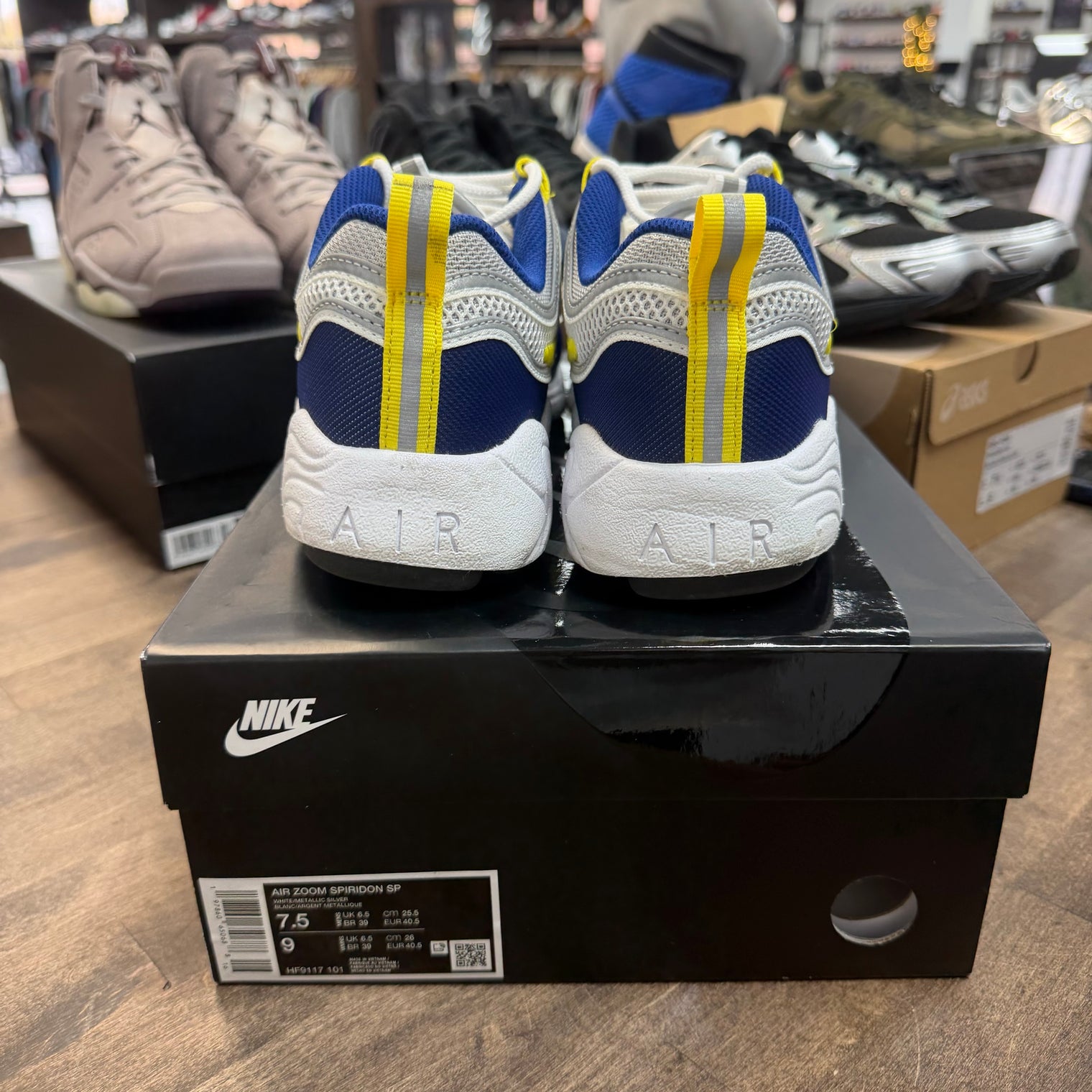 Deep Royal Yellow Strike Nike Air Zoom Spiridon SP (USED)