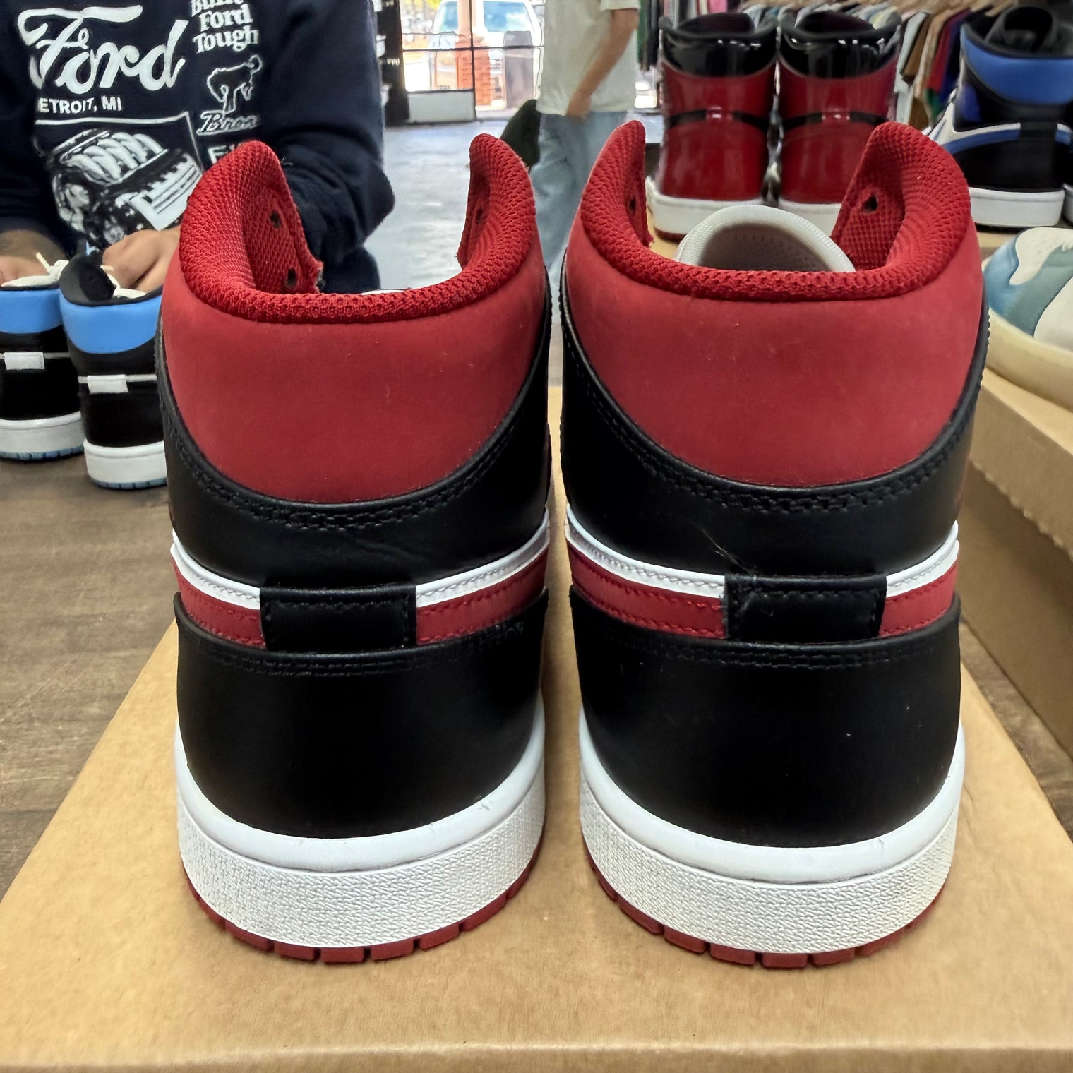 Gym Red Black White Jordan 1 Mid (USED, No Box)