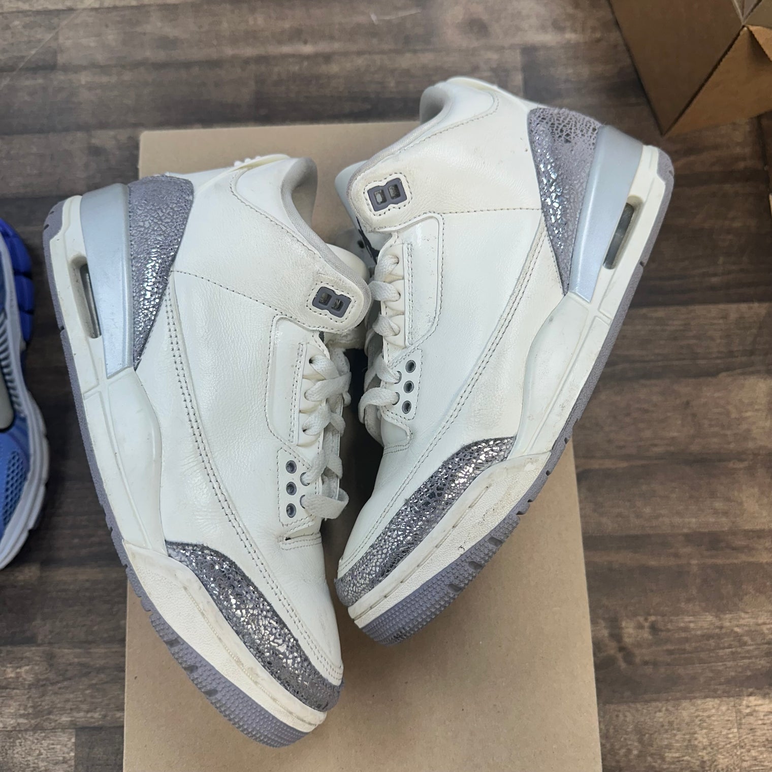 (W) Sail Cement Grey Jordan 3 Retro (Used, No Box)
