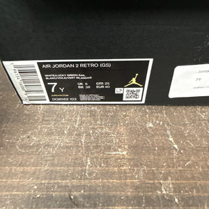 Jordan 2 Retro Lucky Green (GS) Size 7Y (Pre-Owned) - aux