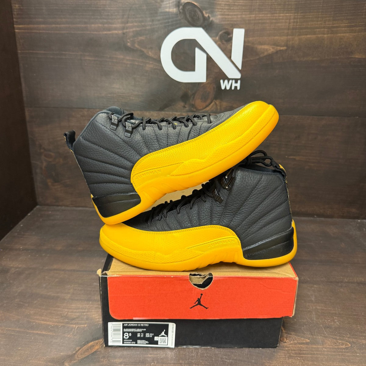 Jordan 12 Retro Black University Gold - Image 1