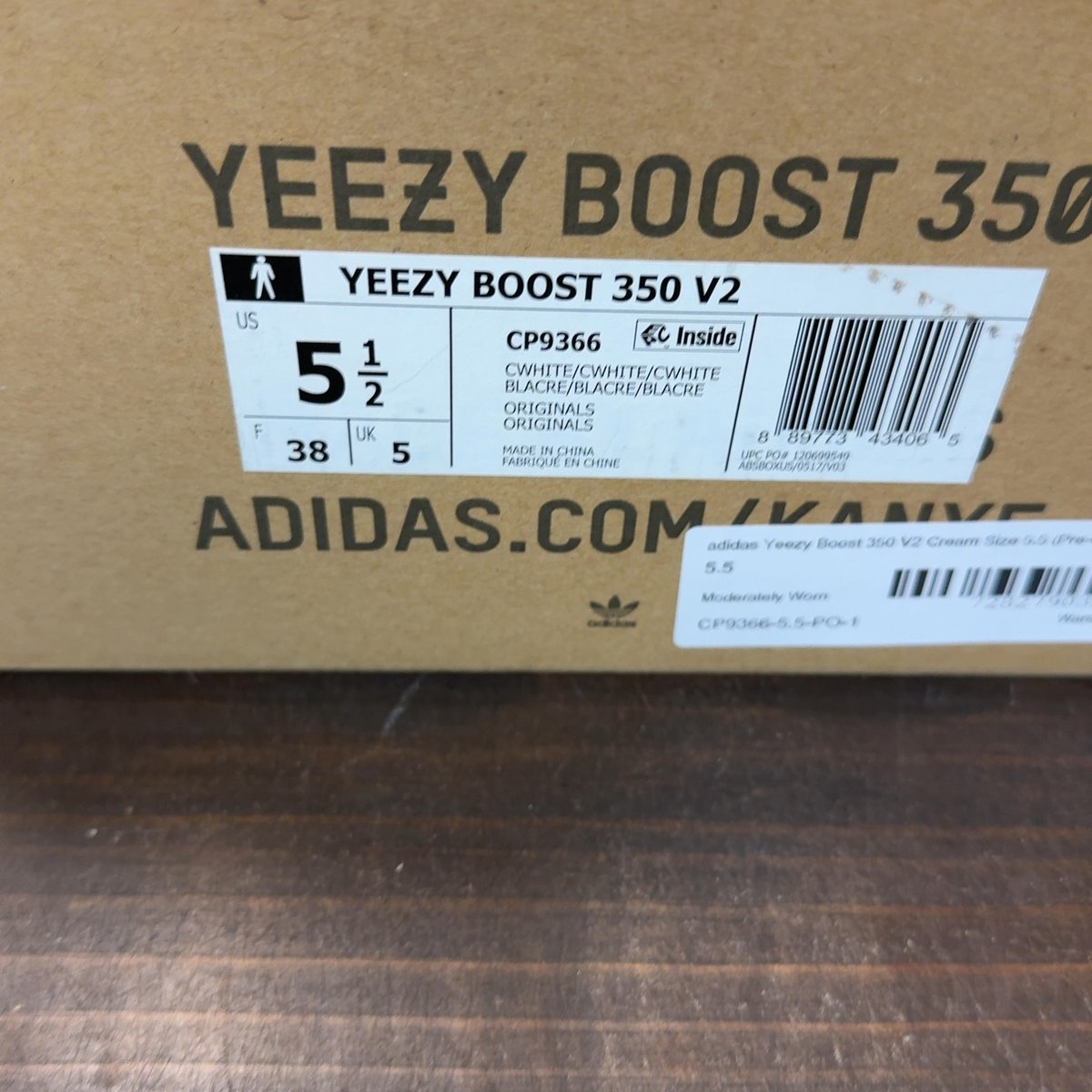 adidas Yeezy Boost 350 V2 Cream Size 5.5 (Pre-Owned) - aux