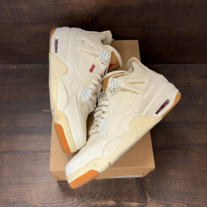 Jordan 4 Retro Levi's Denim (Tag with Levi's Logo) Size 12 (Pre-Owned) - back