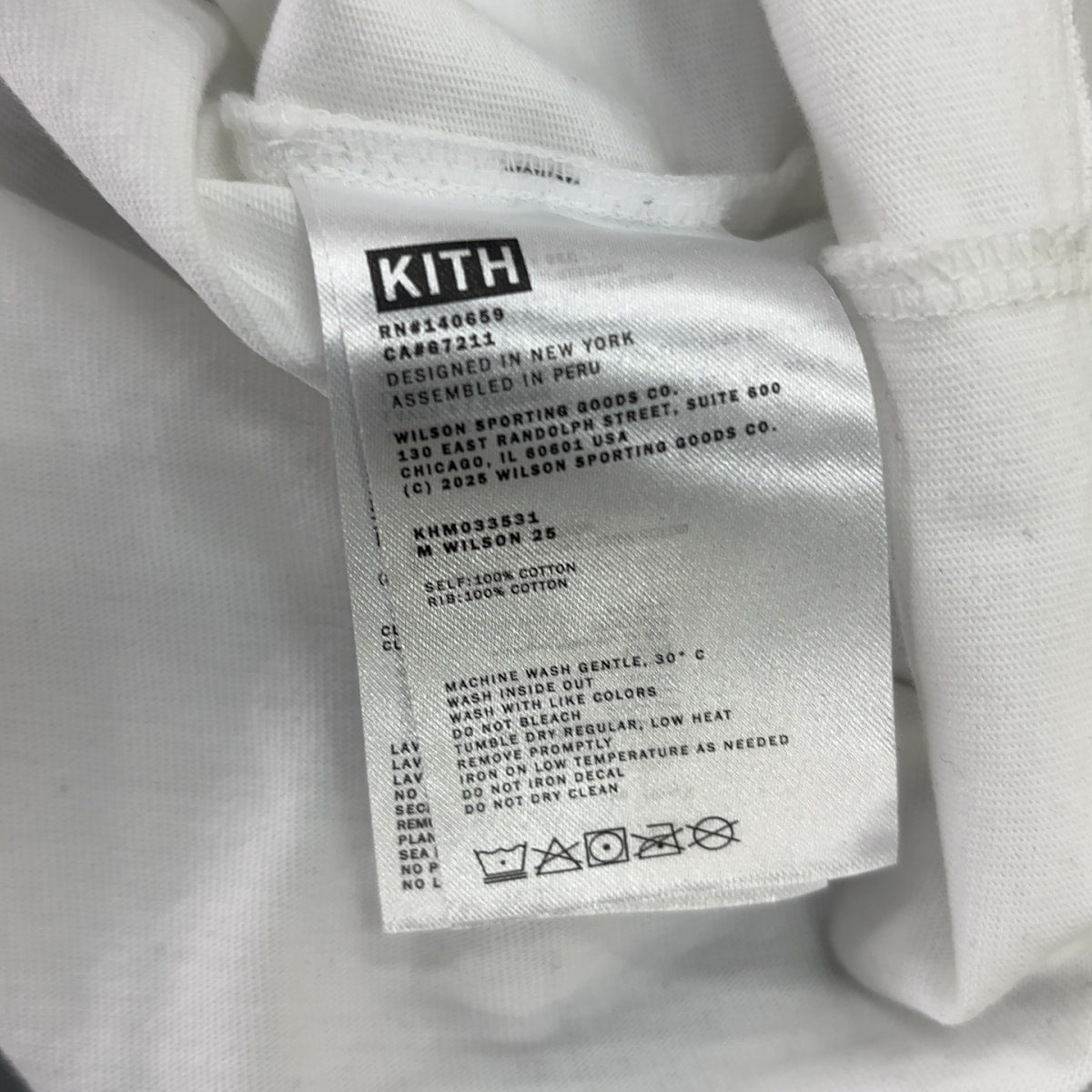 Kith x Wilson Quiet Please Tee White Size XXL (Pre-Owned) - Image 4