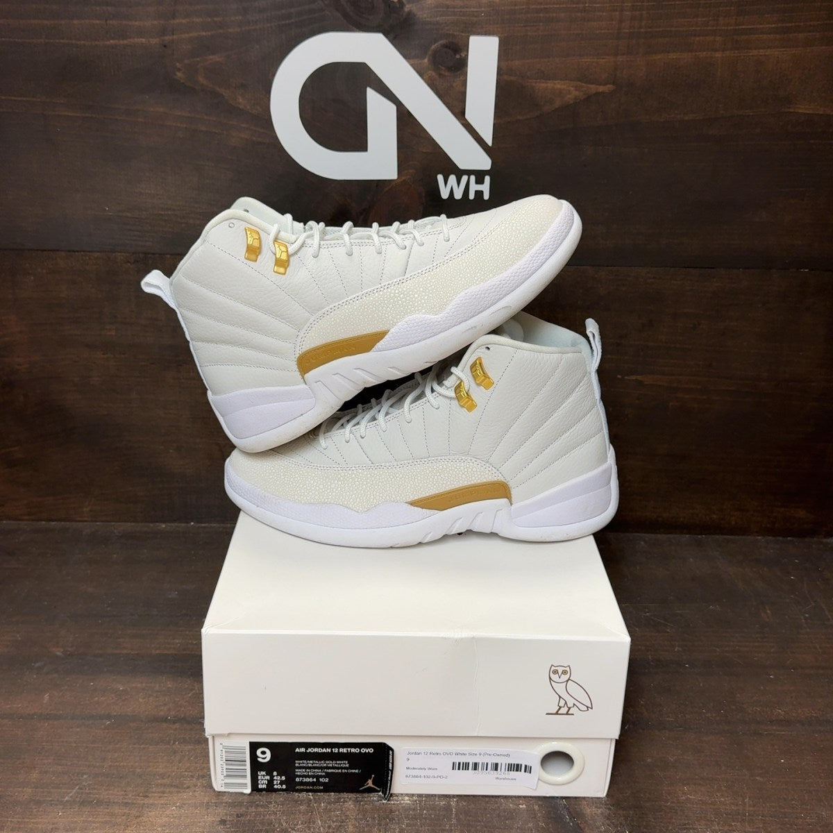 Jordan 12 Retro OVO White Size 9 (Pre-Owned) - front