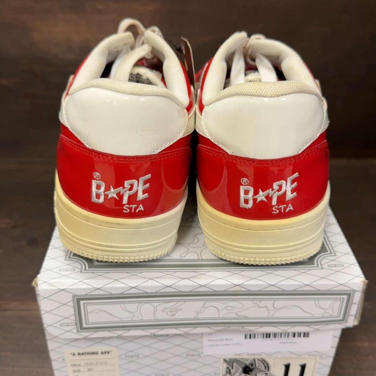 A Bathing Ape Bape Sta Low Patent Red Size 11 (Pre-Owned) - Image 5