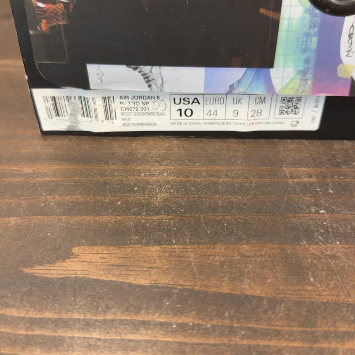 Jordan 6 Retro Reflections of a Champion Size 10 (Pre-Owned) - aux