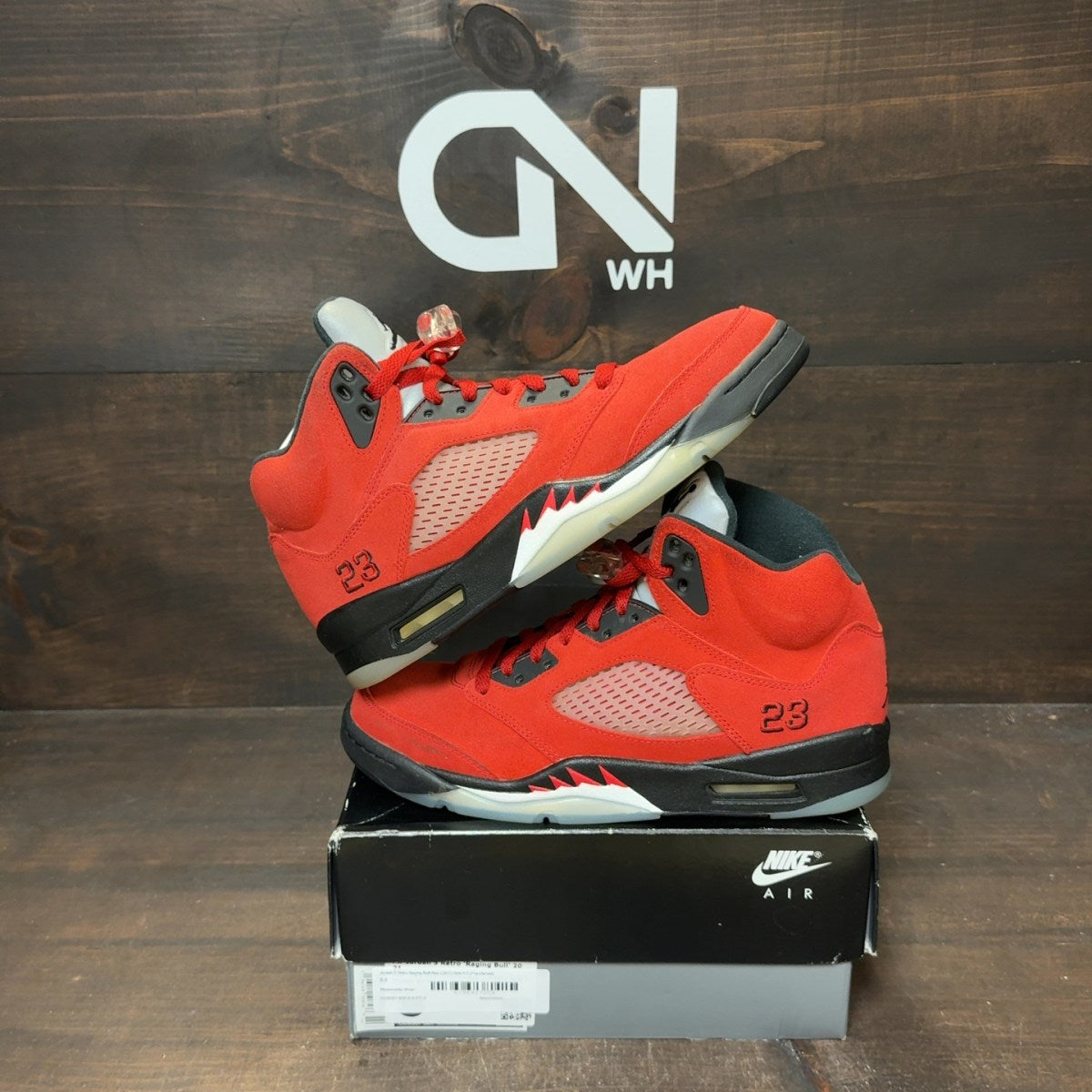 Jordan 5 Retro Raging Bull Red (2021) Size 8.5 (Pre-Owned) - Image 1