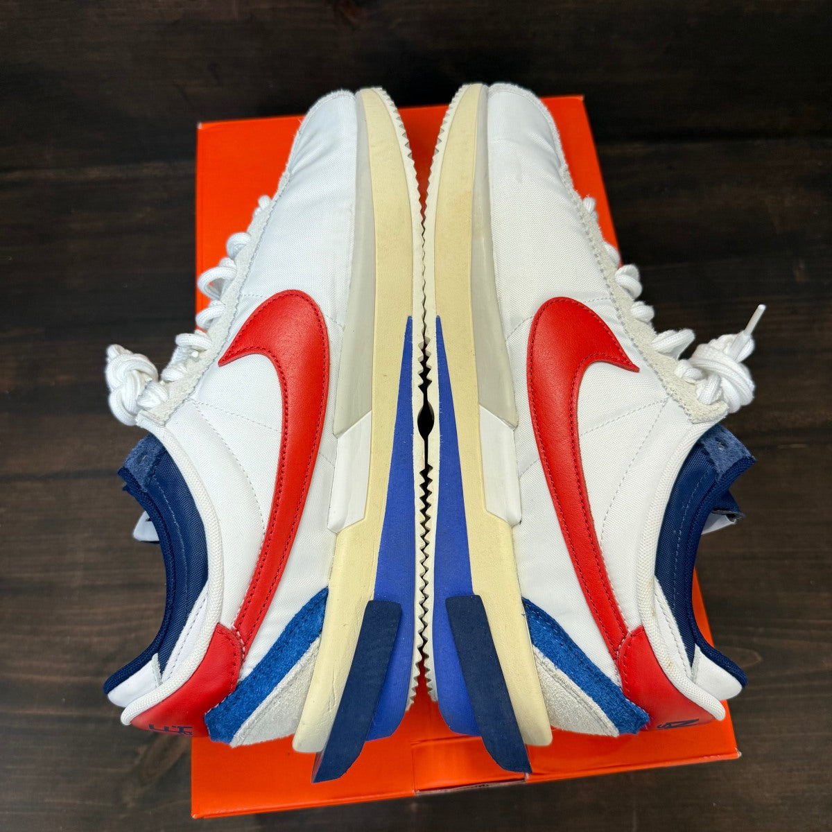 Nike Zoom Cortez SP sacai White University Red Blue - Image 5