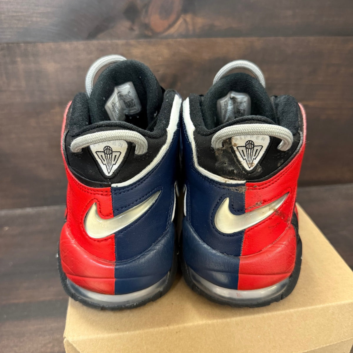 Nike Air More Uptempo 96 Alternates Split Black Varsity Red Size 8.5 (Pre-Owned) - Image 2