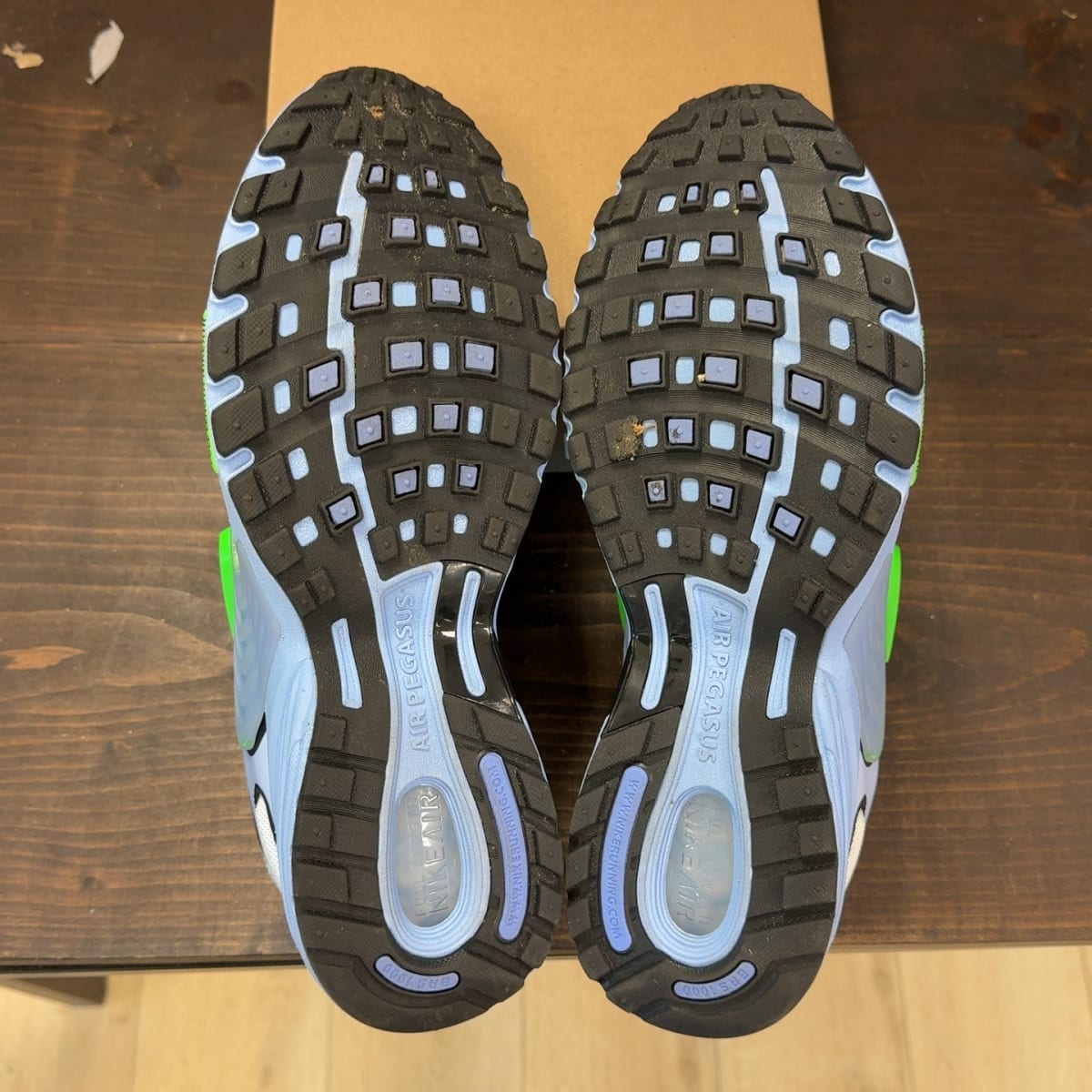 Nike Air Pegasus Wave Football Grey Green Strike Size 12 (Pre-Owned) - aux