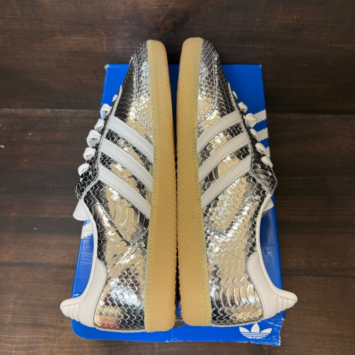 adidas Samba OG Patent Snakeskin Silver Metallic (Women's) Size 14.5W (Pre-Owned) - Image 5