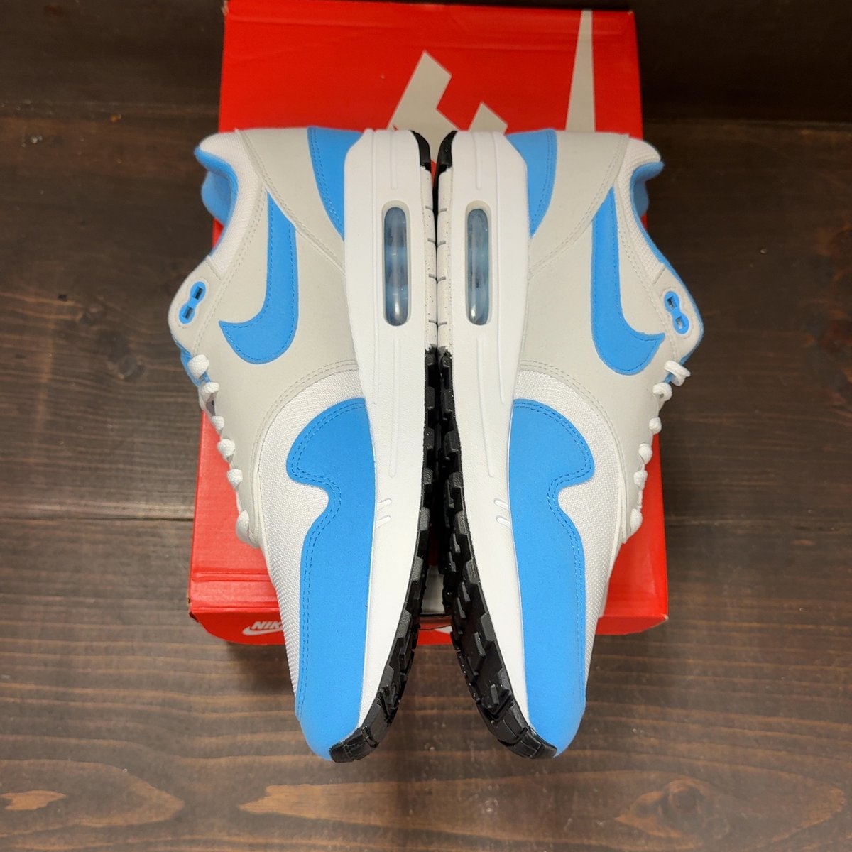 Nike Air Max 1 White University Blue Size 10.5 (Pre-Owned) - aux