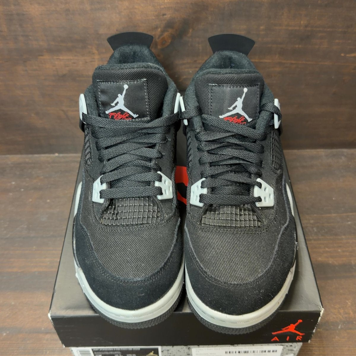 Jordan 4 Retro Black Canvas (GS) Size 7Y (Pre-Owned) - tag