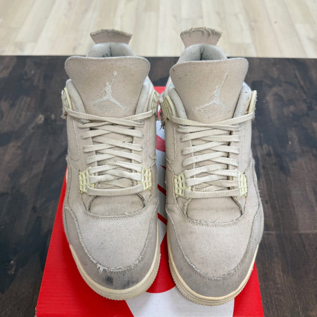 Jordan 4 Retro Blank Canvas (Women's) Size 10.5W (Pre-Owned) - Image 2