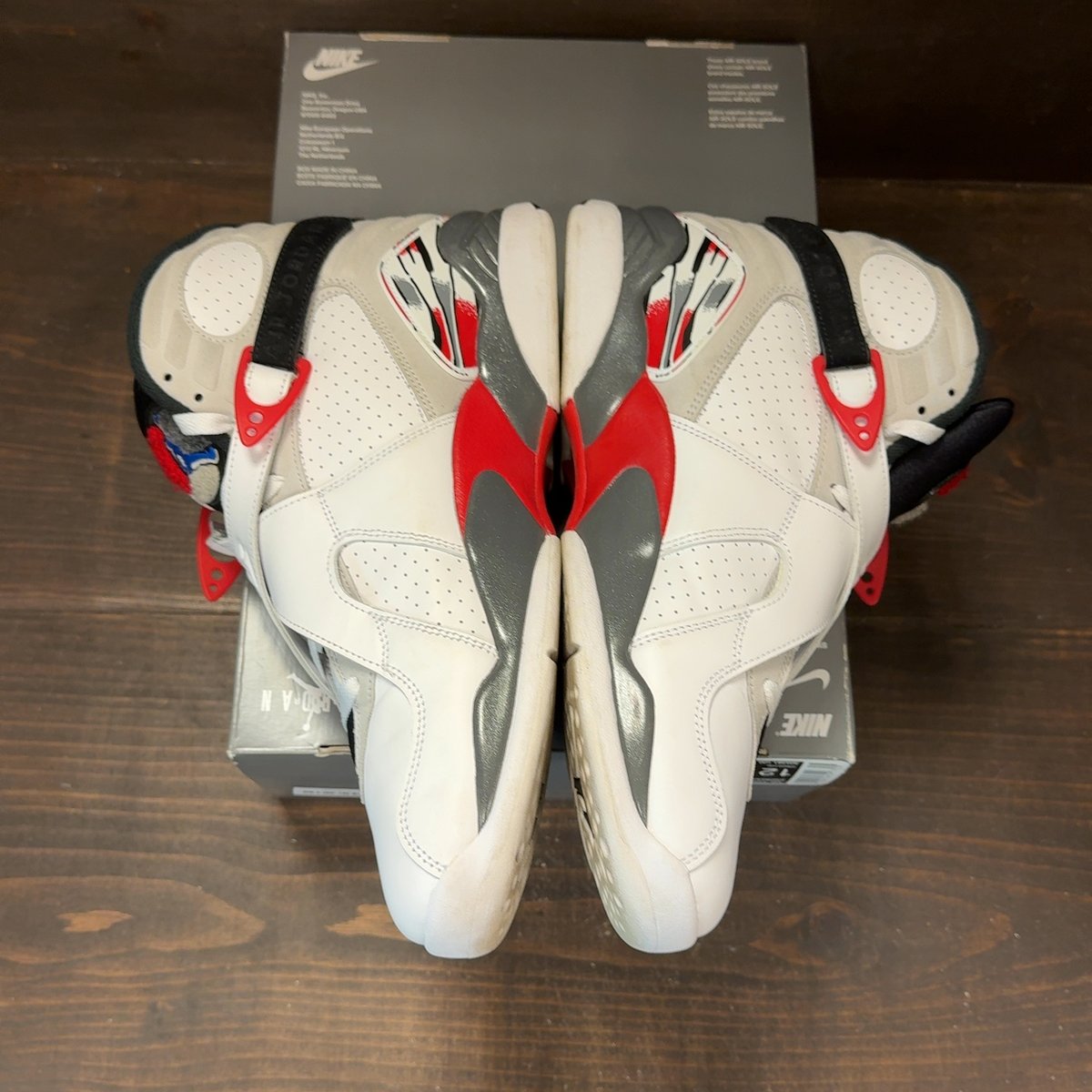 Jordan 8 Retro White True Red (2025) Size 12 (Pre-Owned) - aux