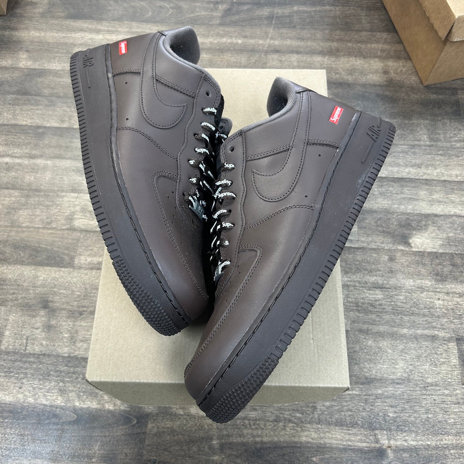 Baroque Brown Supreme Air Force 1 Low (USED, No Box)