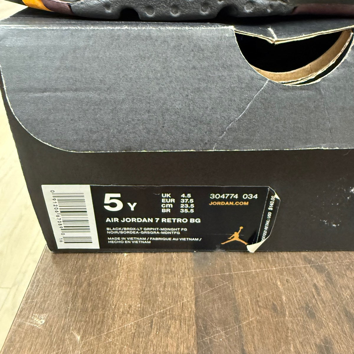 Jordan 7 Retro Bordeaux (2015) (GS) - Image 6