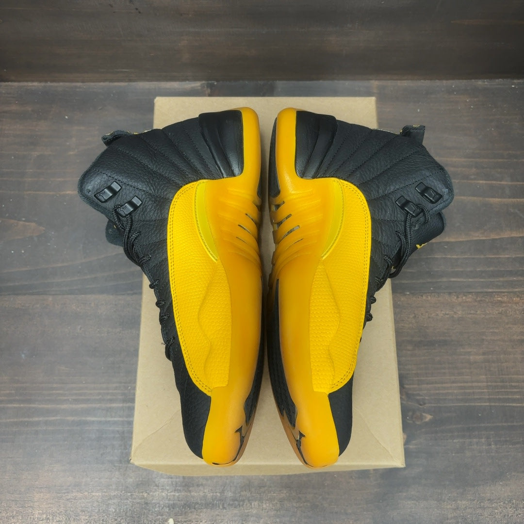 Jordan 12 Retro Black University Gold Size 9.5 (Pre-Owned) - Image 4
