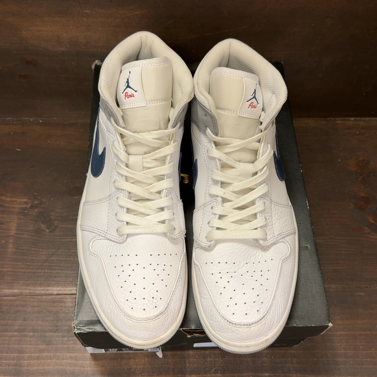 Jordan 1 Mid Paris White Size 12 (Pre-Owned) - tag