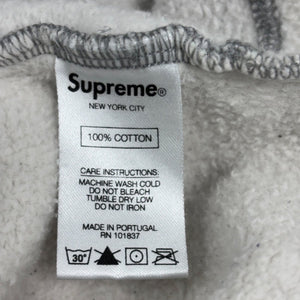 Supreme Patchwork Hooded Sweatshirt Heather Grey Size XL (Pre-Owned) - tag