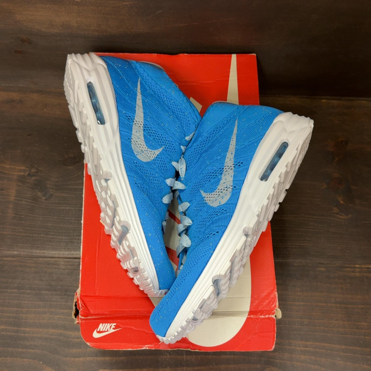 Nike Lunarmax Flyknit Chukka NYC Blue Glow Size 11.5 - Image 2