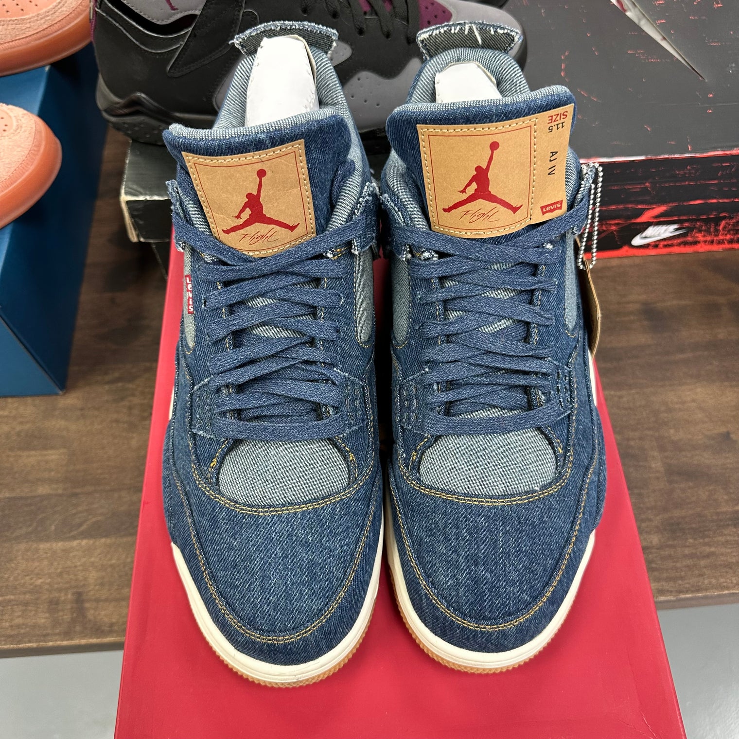 Levi's Denim Jordan 4 Retro (Tag With Levi's Logo) (USED)