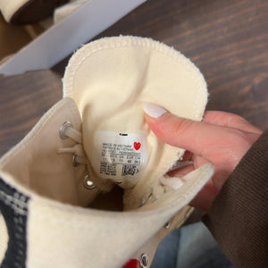Converse Chuck Taylor All Star 70 Hi Comme des Garcons PLAY Multi-Heart White - Image 7