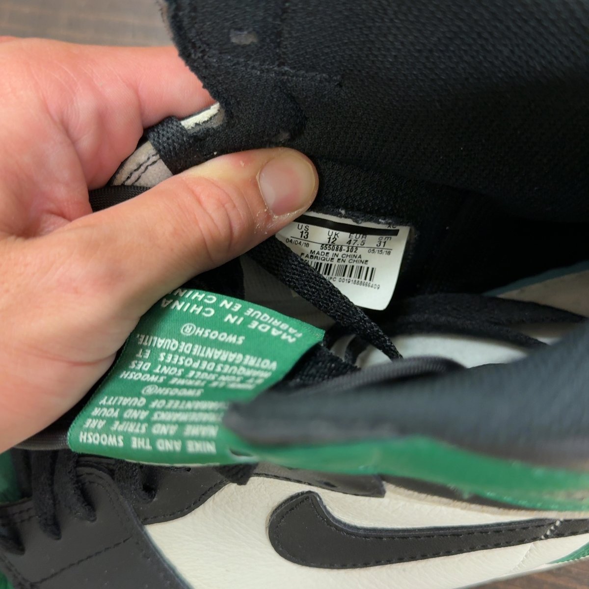 Jordan 1 Retro High Pine Green Size 13 (Pre-Owned) - aux