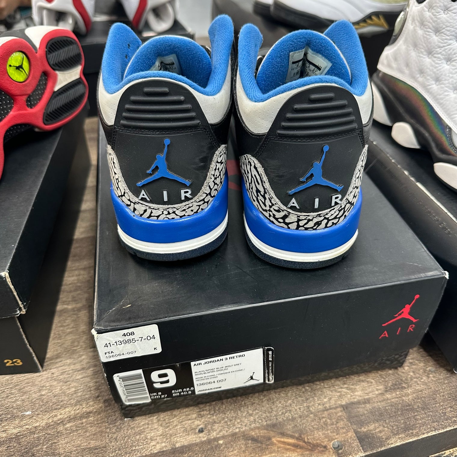 Sport Blue Jordan 3 Retro (USED)