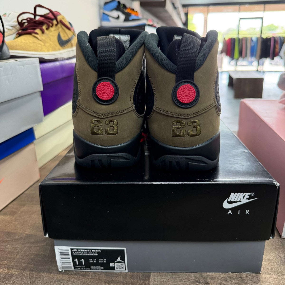 Jordan 9 Retro Olive (2024) Size 11 (Pre-Owned) - Image 3