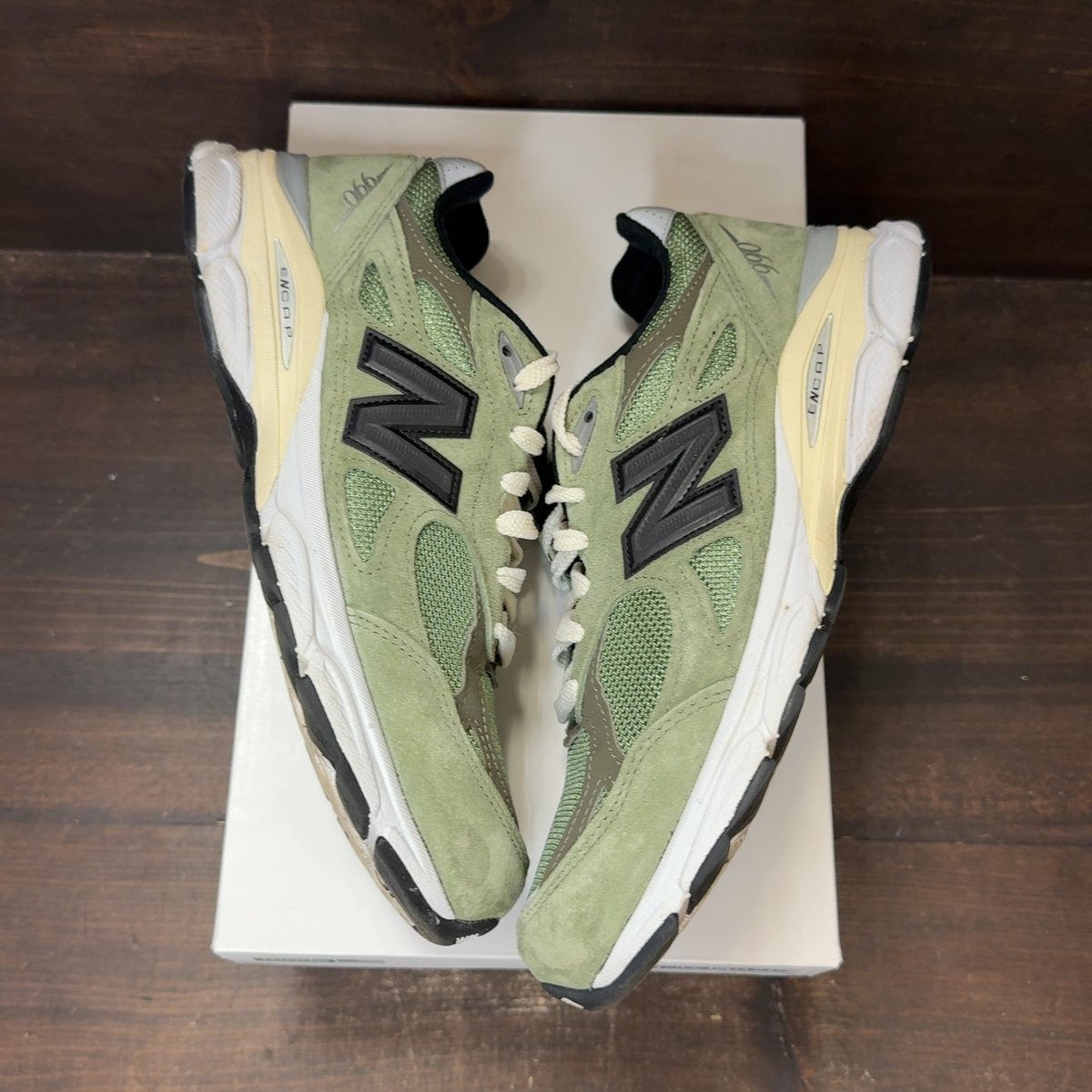 New Balance 990v3 MiUSA JJJJound Olive Size 8 (Pre-Owned) - back