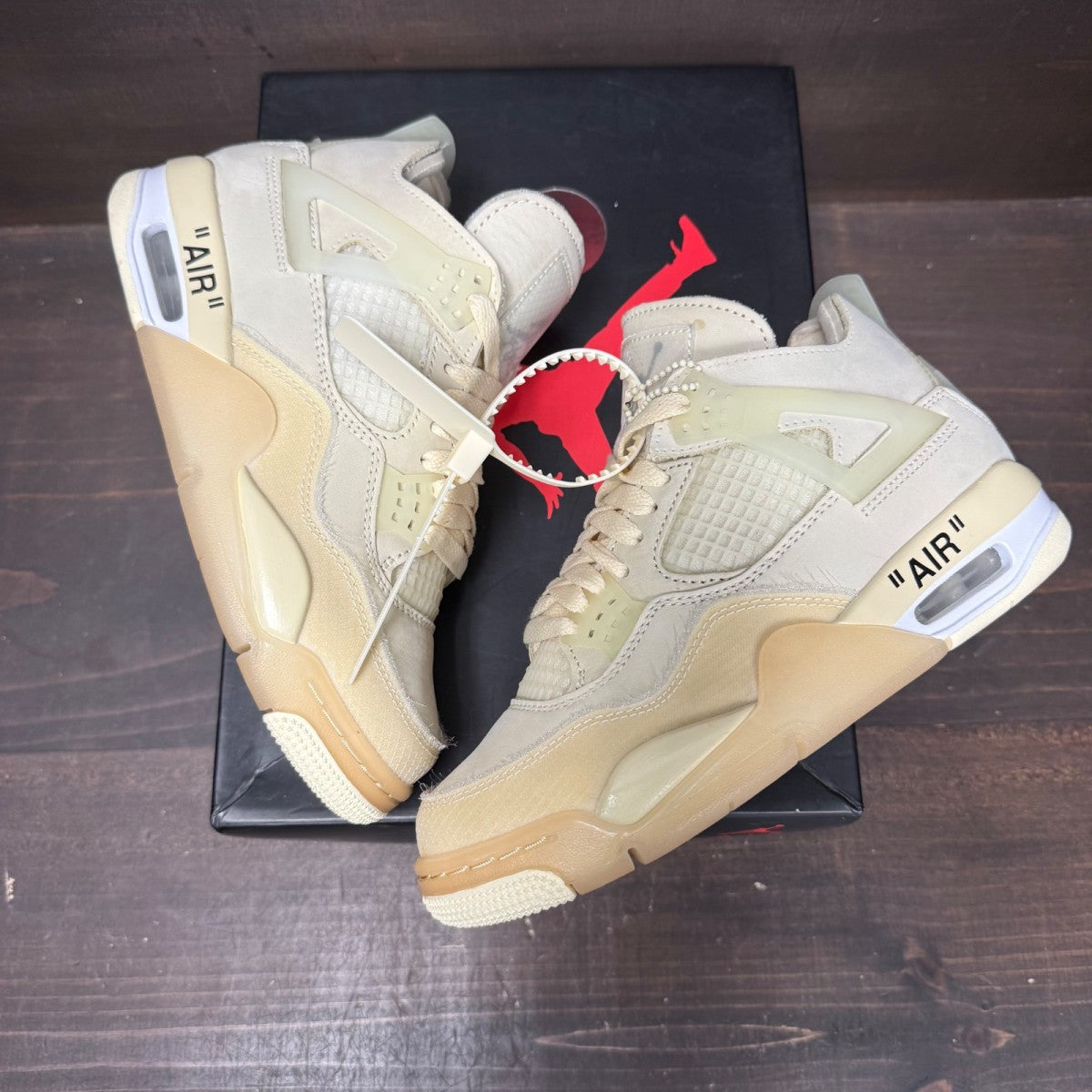 Jordan 4 Retro Off-White Sail (Women's) - Image 4