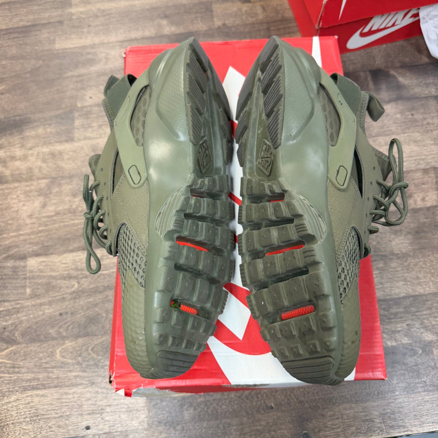 Triple Olive Nike Air Huarache Run Ultra (USED)